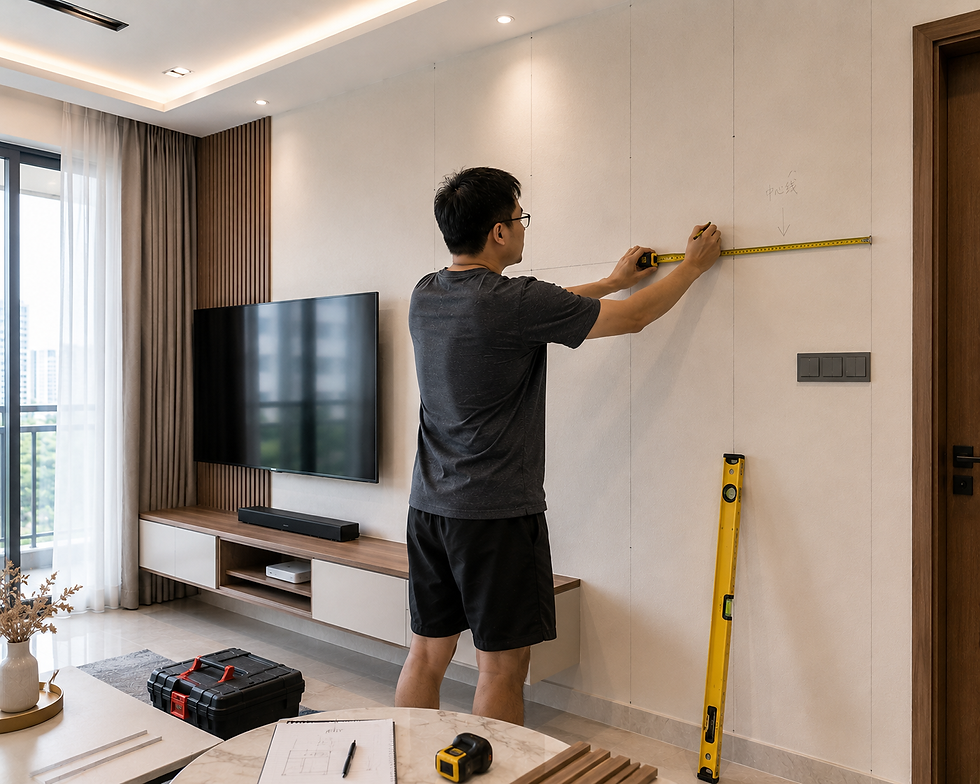 Wall panel partition used to divide an interior space with a modern finish.