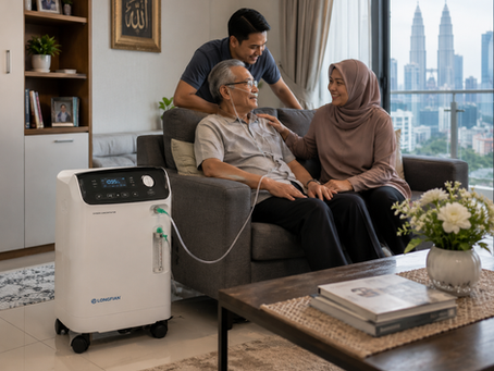 Portable oxygen Malaysia unit for users needing breathing support during light activity.