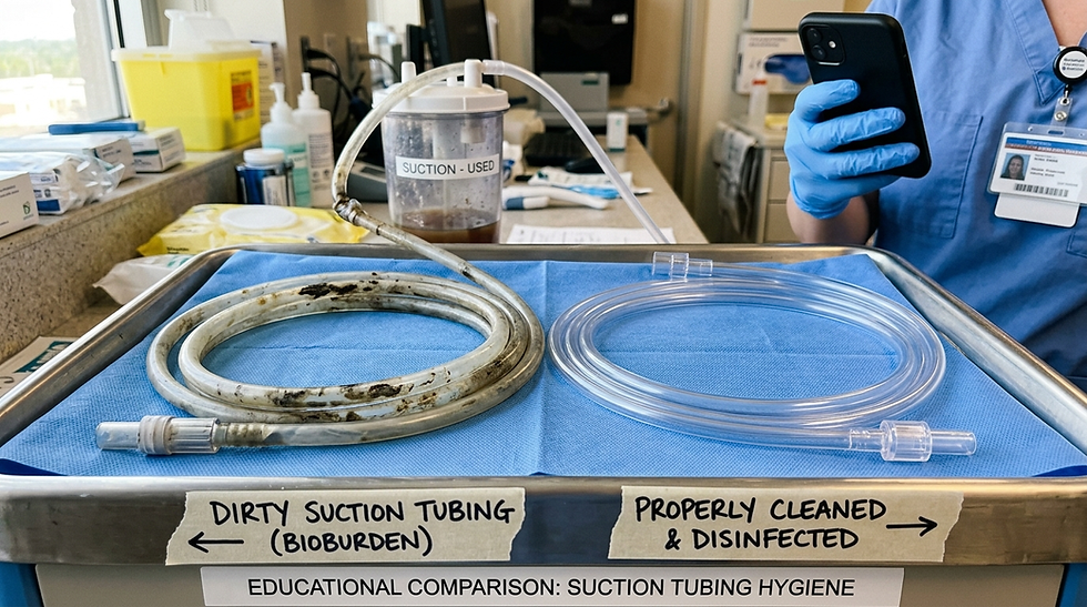 Phlegm suction machine components arranged for the cleaning process