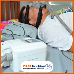 Sleek CPAP machine setup in elegant minimalist hotel bedroom