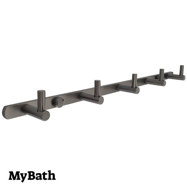 קולב חמישייה למגבות אמבטיה דגם PYG205 גרפיט