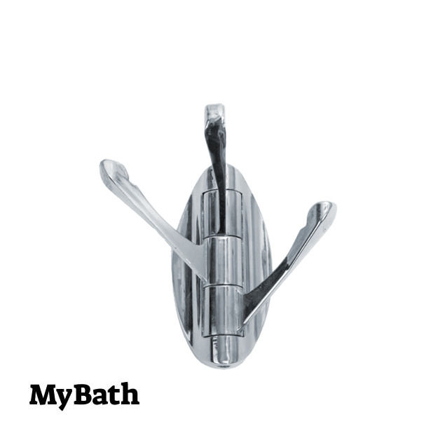 קולב 3 ווים למגבות אמבטיה C1073 ניקל מבריק