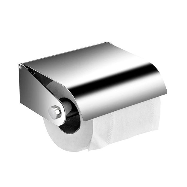 מחזיק נייר טואלט סגור עם מכסה ניקל מבריק