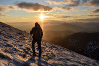 Snow sunset