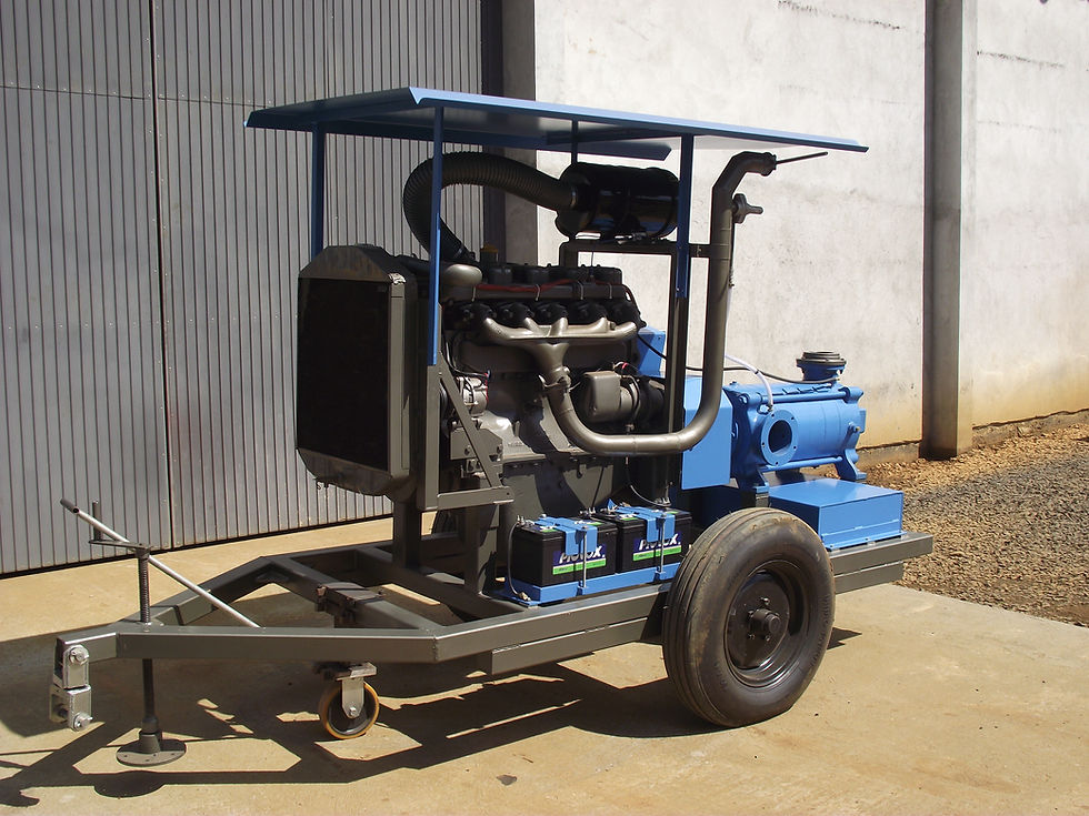 Conjunto motobomba agrícola