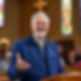 friendly white male, 60 _ years old, without a beard, wearing blue sports coat, preaching 