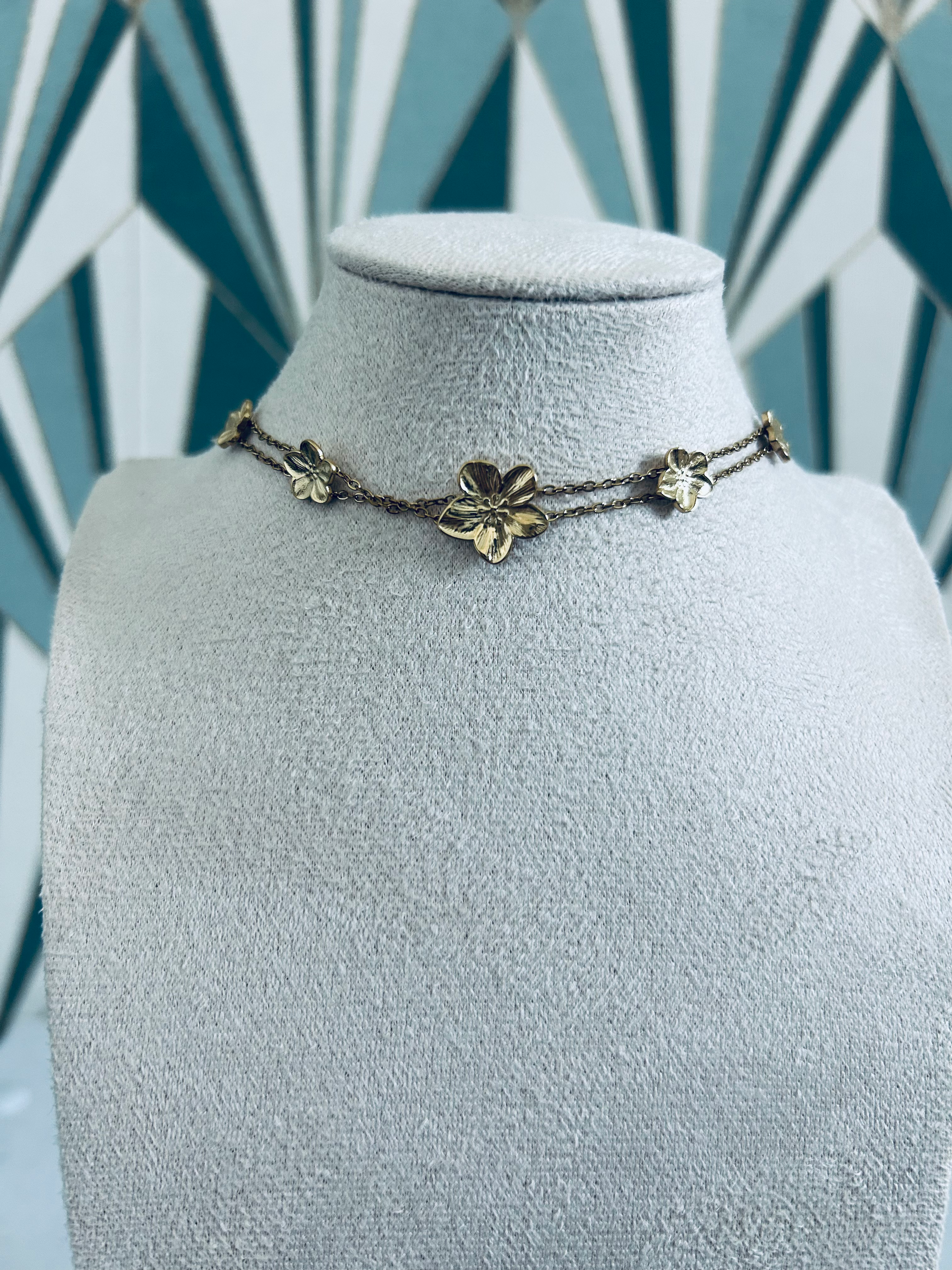 Ras de cou Flora doré