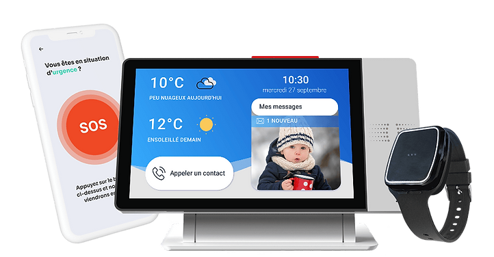 matériel : centrale application et bouton arkea assistance