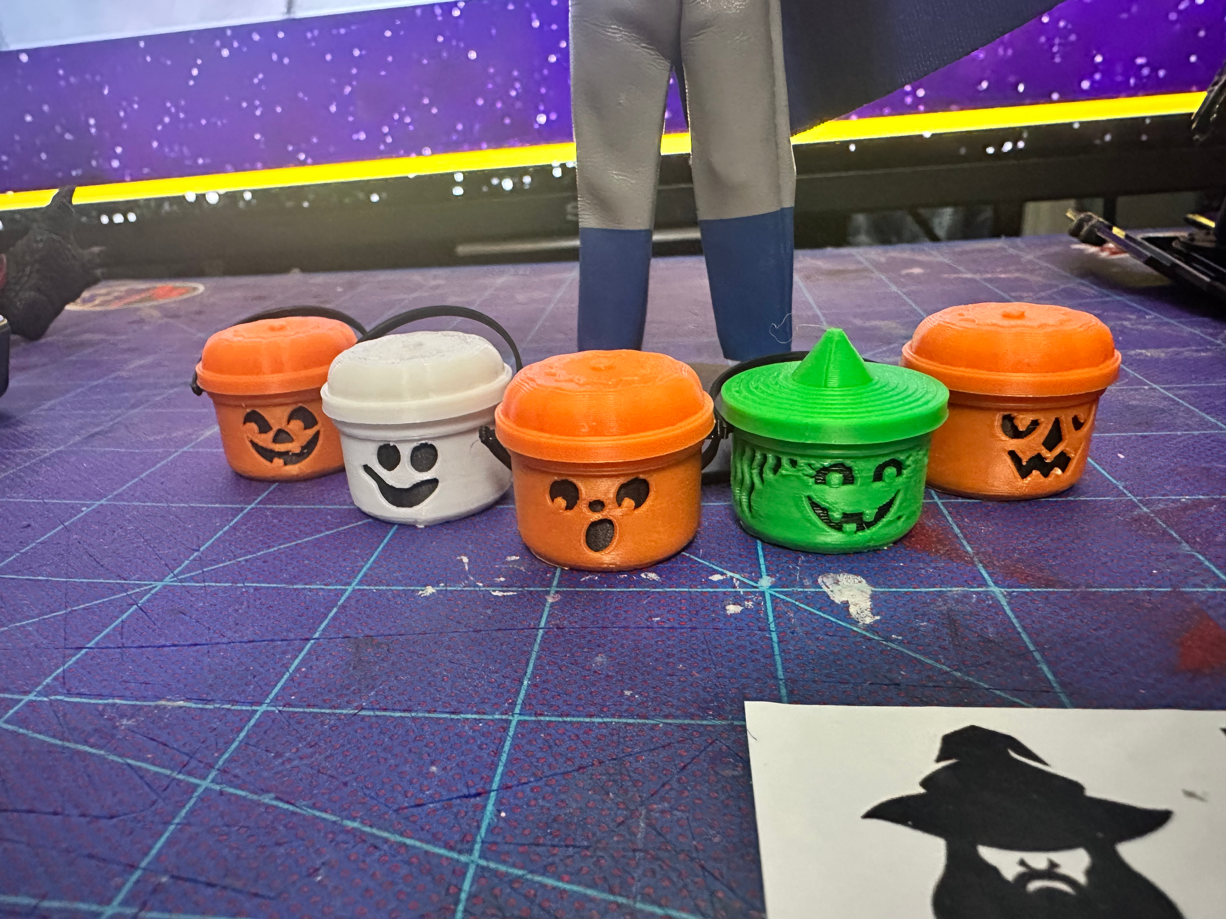 Halloween Buckets for action figures
