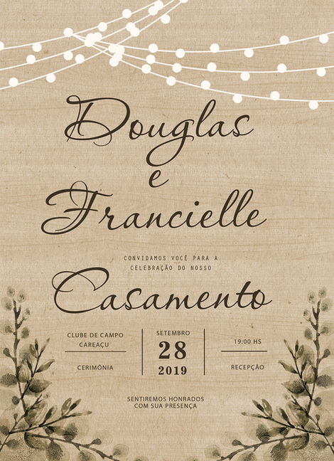 Convite de Casamento