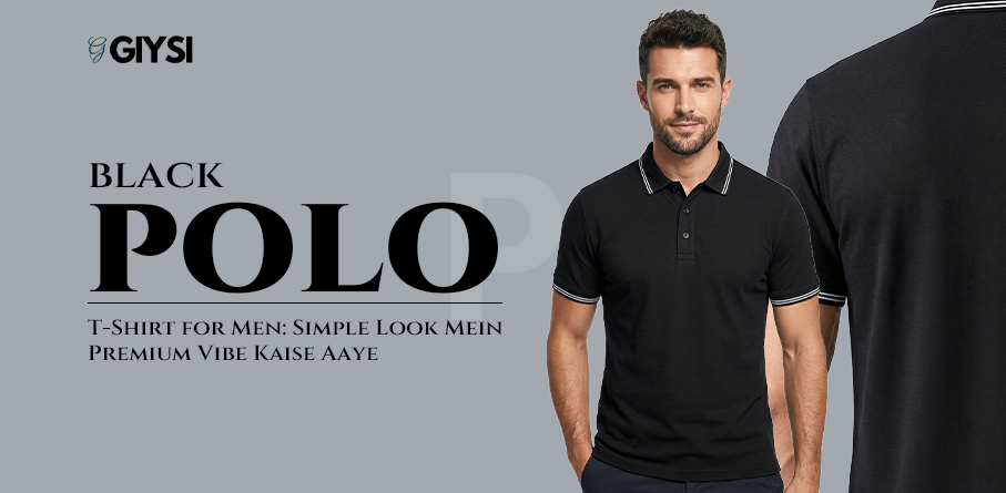 black polo t-shirt for men