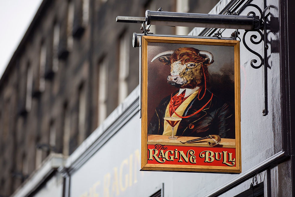 Glass painting at The Raging Bull