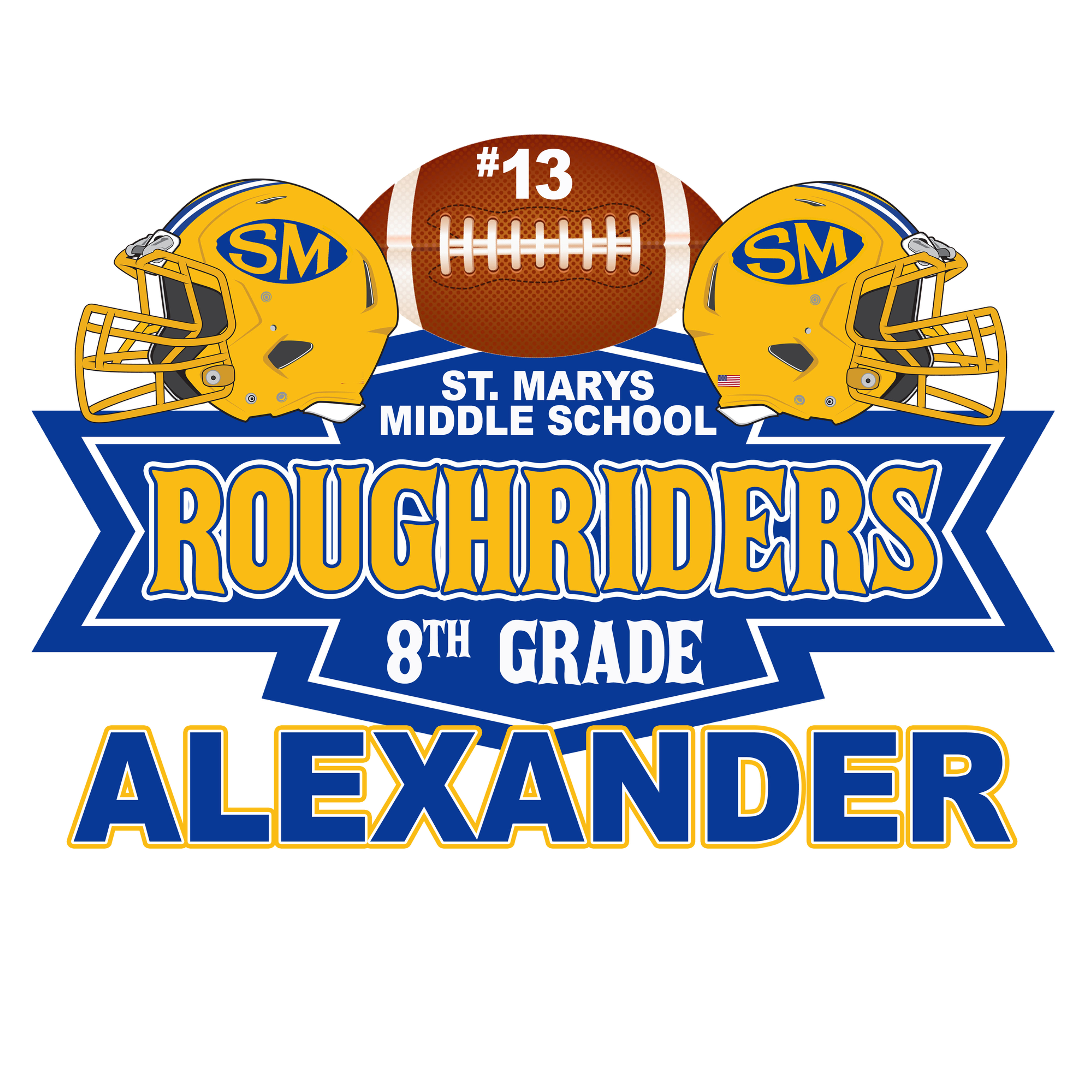 Roughriders 8th Grade Football Yard Sign