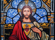 Pintura del Sagrado Corazón de Jesús al óleo
