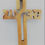 Thumbnail: Olive wood cross with Jesus Name written on the middle size 16cm