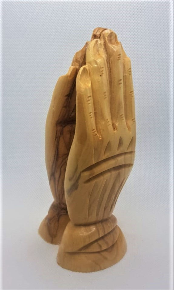 Thumbnail: Olive wood figers hand praying 15cm hand made in Bethlehem
