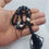 Thumbnail: Prayer rope orthodox rosary with metal cross hand made in Jerusalem size 35cm
