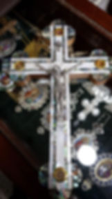 mother of pearl cross 35cm big size with 4 souvenirs very good quality