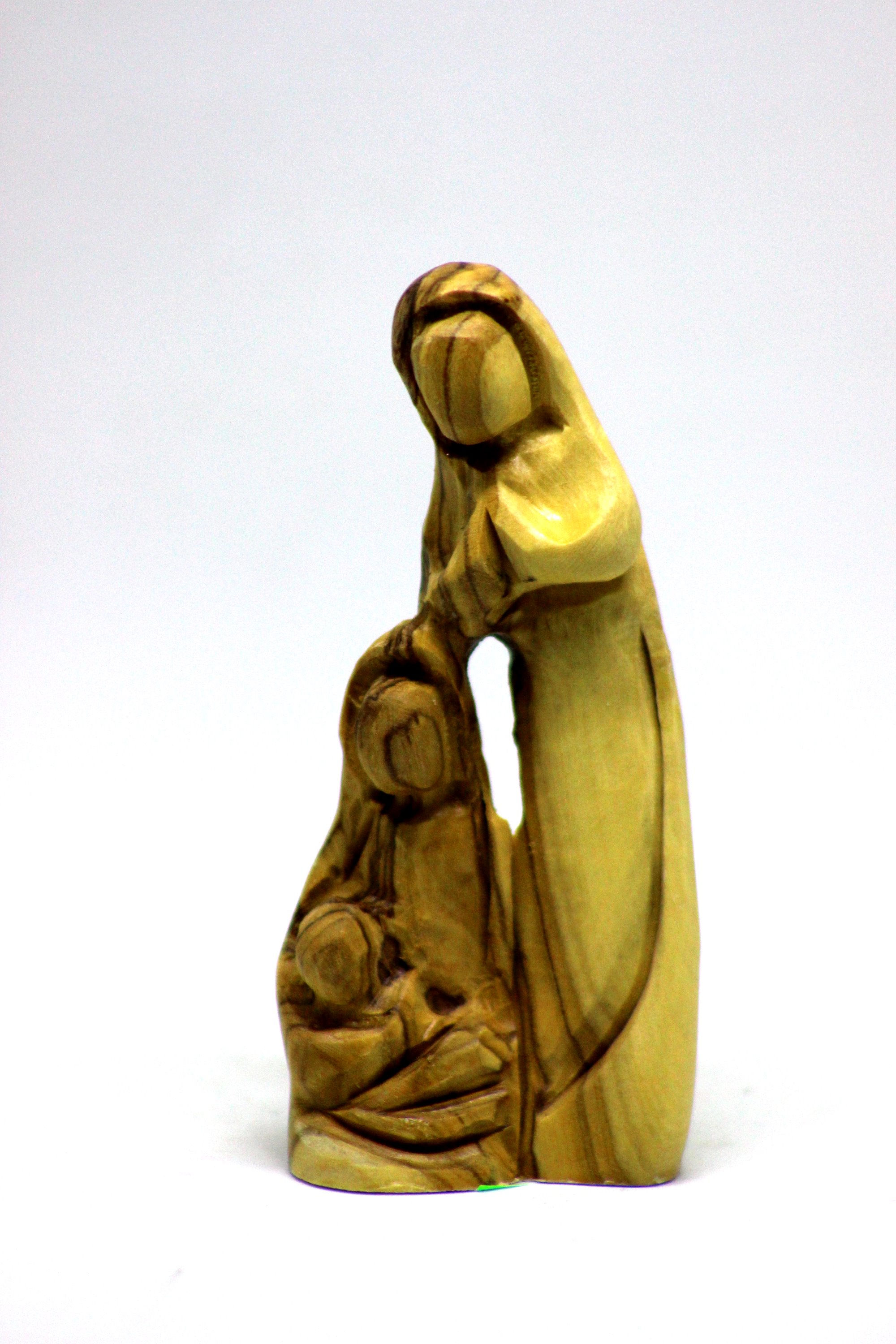 Holy familyfrom olive wood