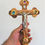 Thumbnail: Holy land olive wood cross big size 25cm with holy soil, incense, stones, flower