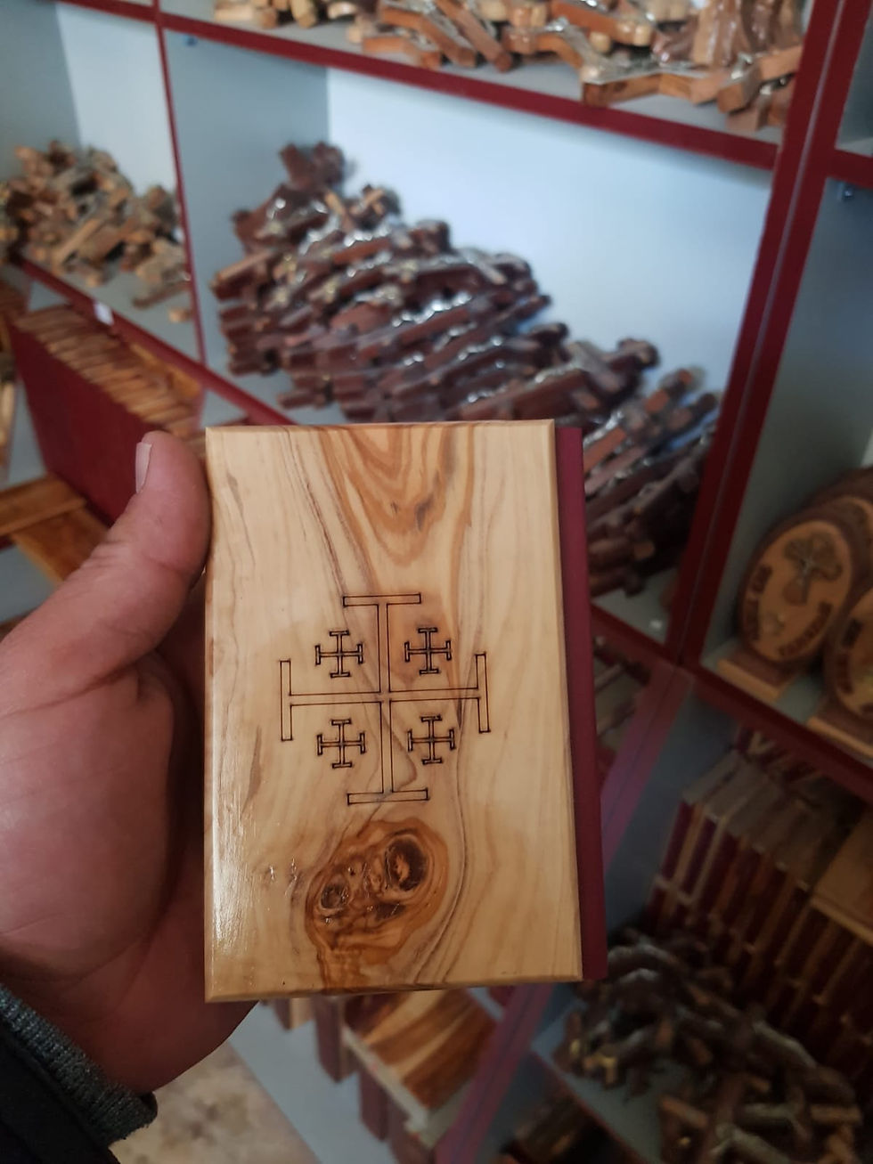 Thumbnail: olive wood bible size 9*12cm beautiful work