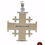 Thumbnail: Sterling Silver Jerusalem Crusader Cross Pendant Antiqued finish