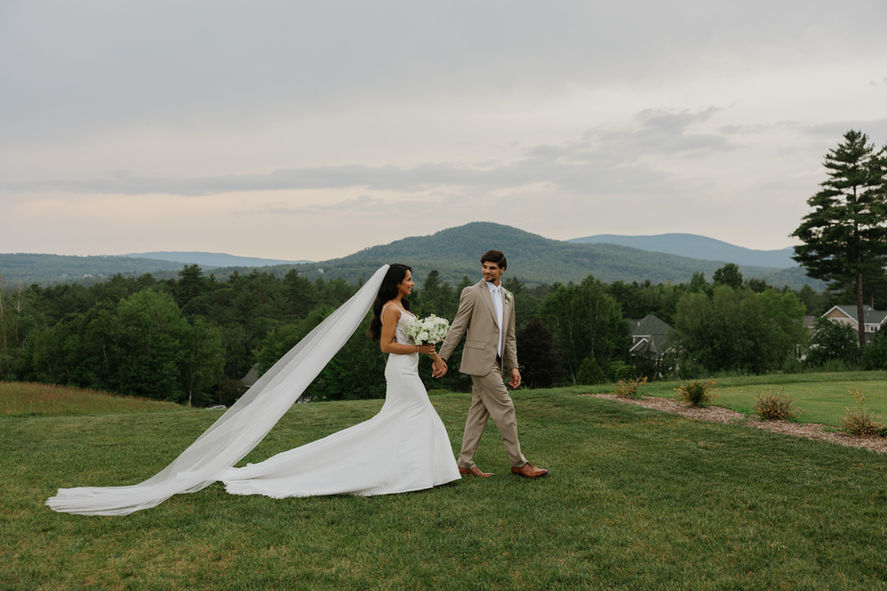 Owls Nest Mountain View New Hampshire Wedding View with Couple