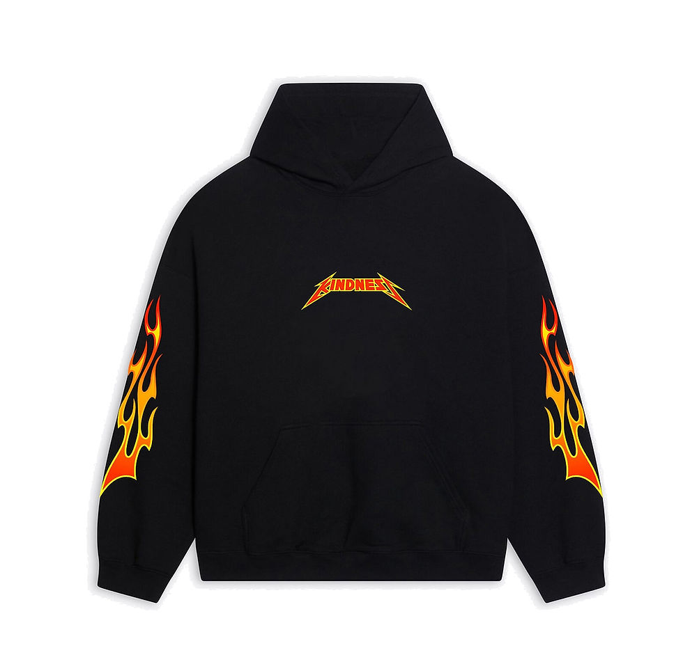 Thumbnail: KINDNESS FLAMES METAL HOODIE