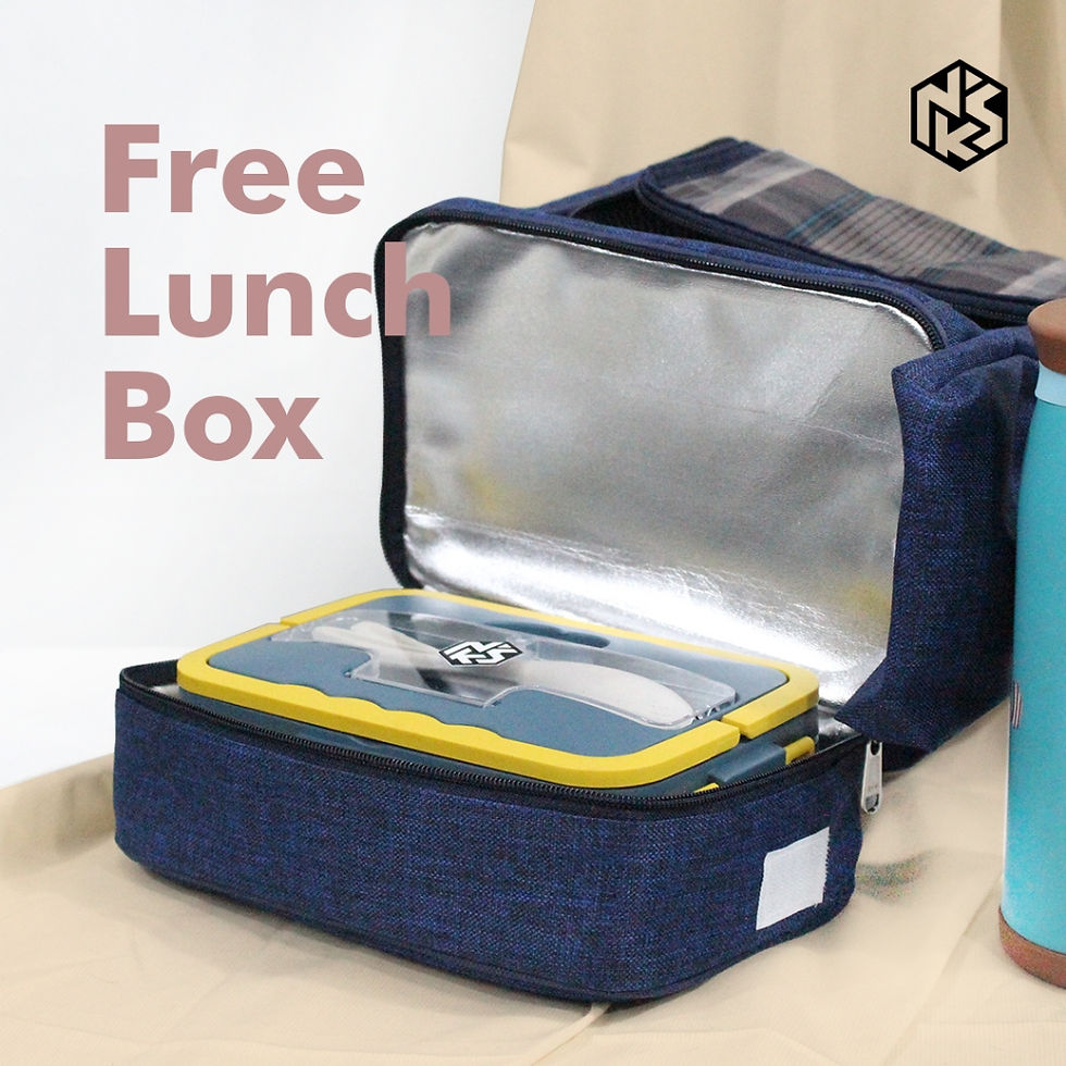 الصورة المصغرة: Nakusa Ransel Backpack Free Box Lunch Ransel Sekolah N-Bag