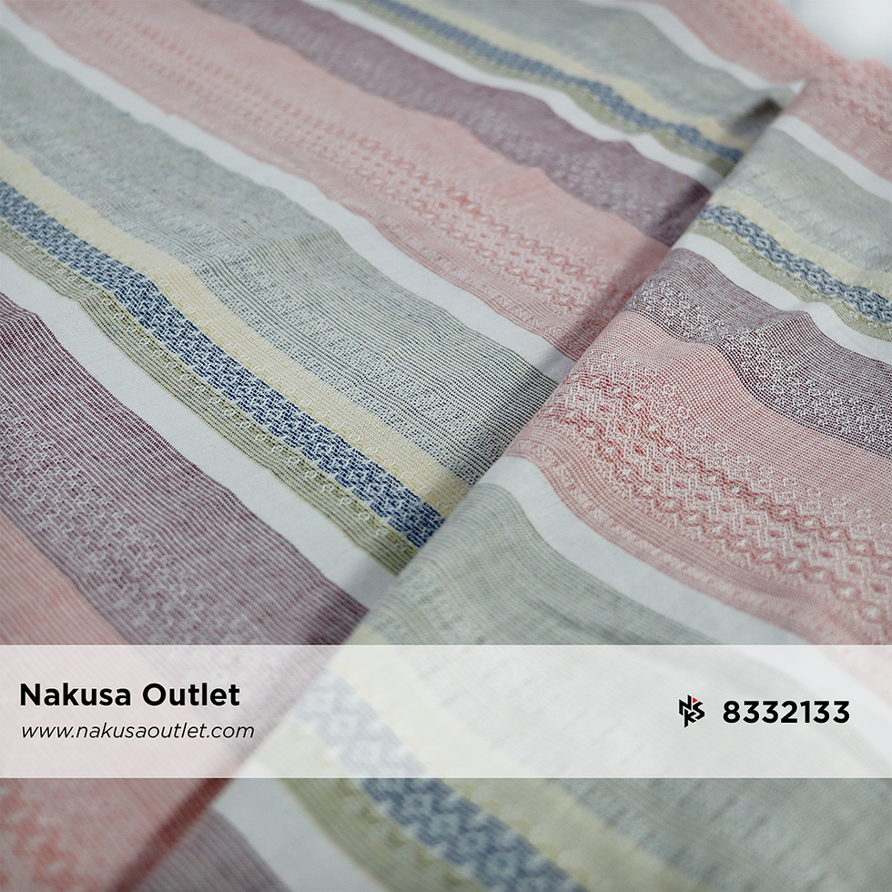 サムネイル： Kain Katun Combed Motif Benang Berwarna (Yarn Dyed)