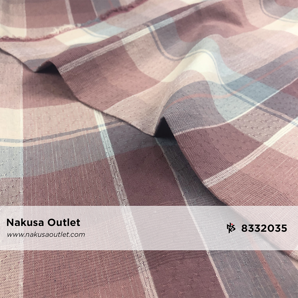 サムネイル： Kain Katun Motif Benang Berwarna (Yarn Dyed) Seri 30 Kode Kain 8332035