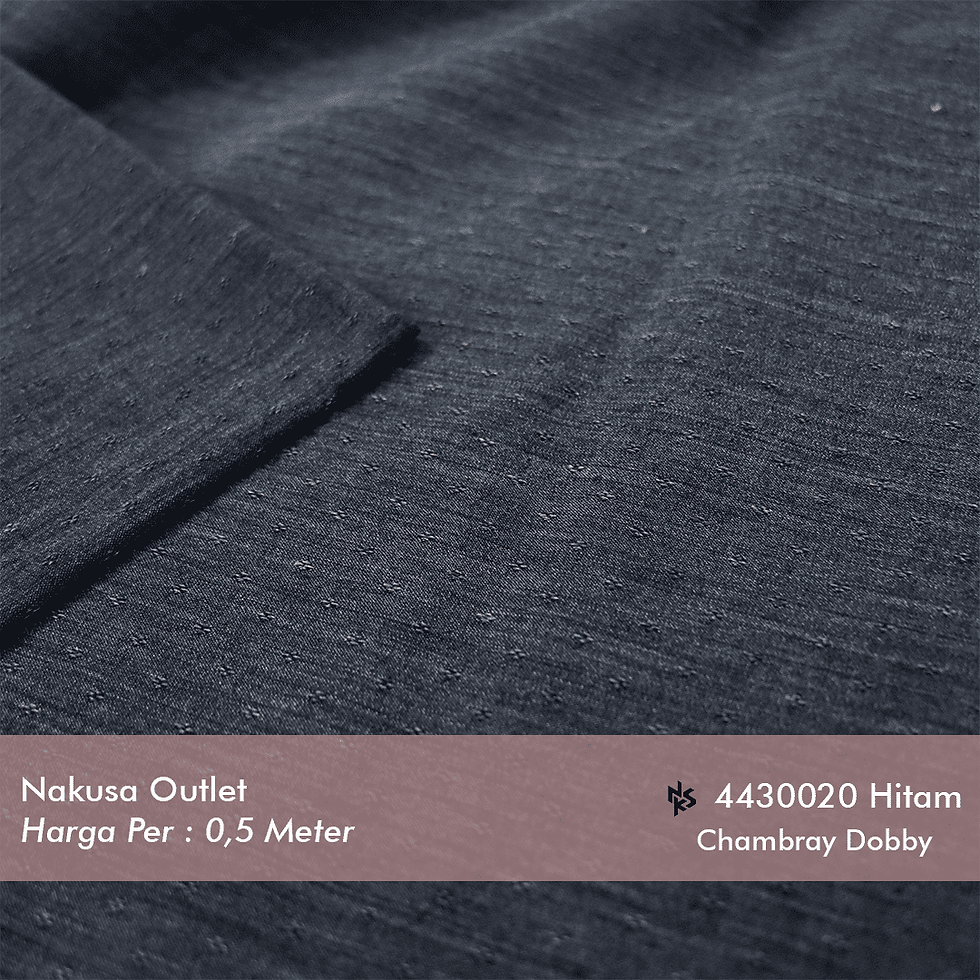 Keunggulan Kain Cotton Chambray Dobby Hitam 4430020