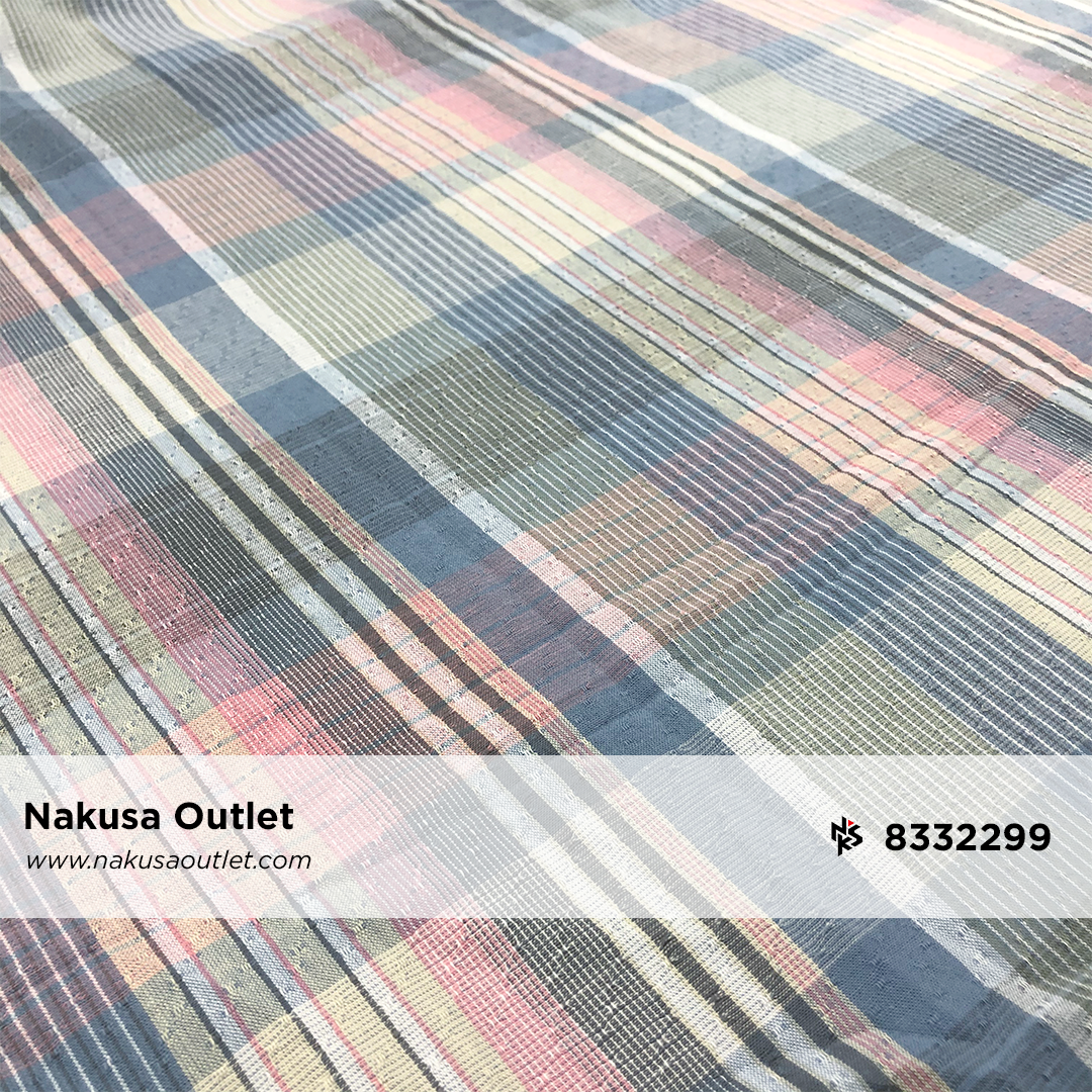 Kain Katun Combed 30s Premium Motif Dobby Benang Warna 8332299(Yarn Dyed) 01B