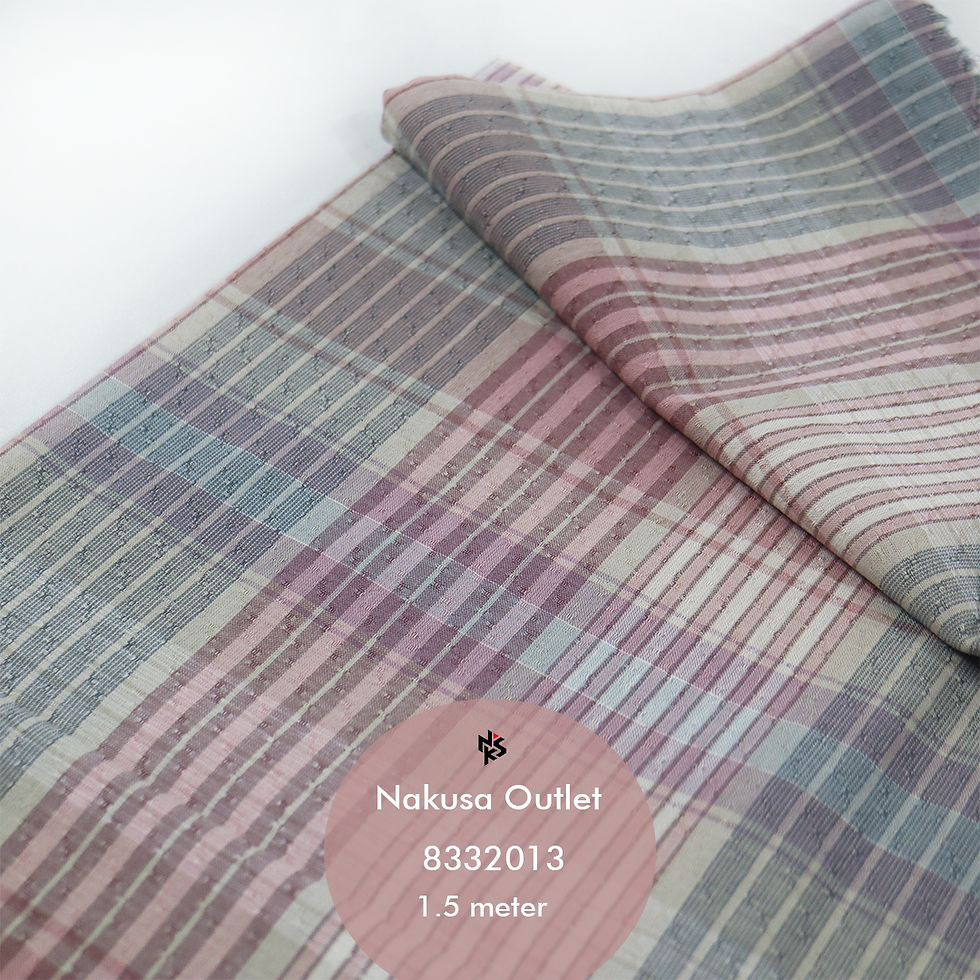 Thumbnail: Kain  Limited  Katun Combed 1,5  M Motif Benang Berwarna