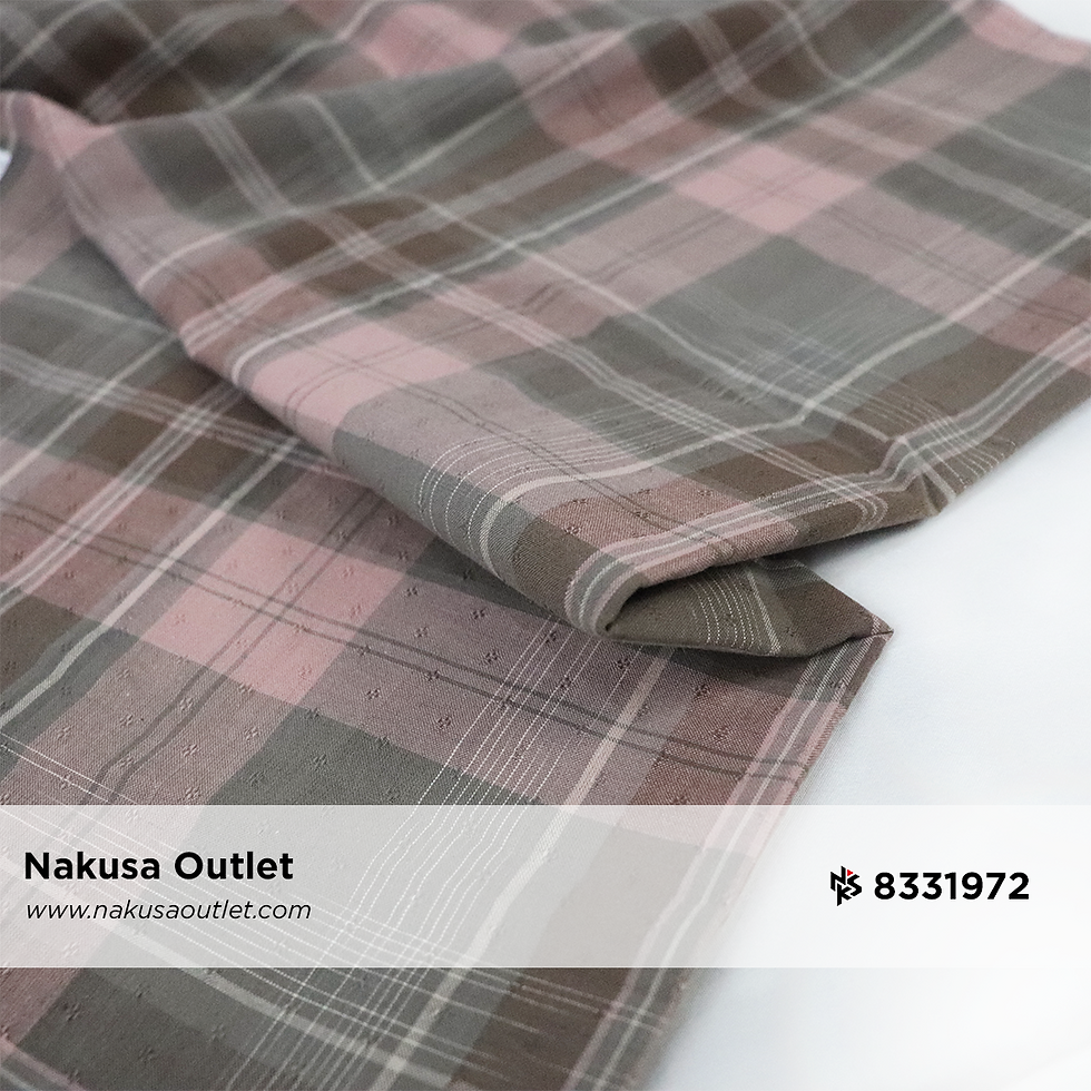 Thumbnail: Kain Katun Motif Berwarna Yan Dyed Seri 8331972