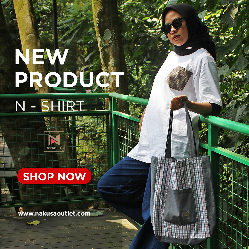 Thumbnail: N-Shirt Unisex - Regular Fit Short Sleeve Pocket T-Shirt (Baju Kaos Katun Premiu