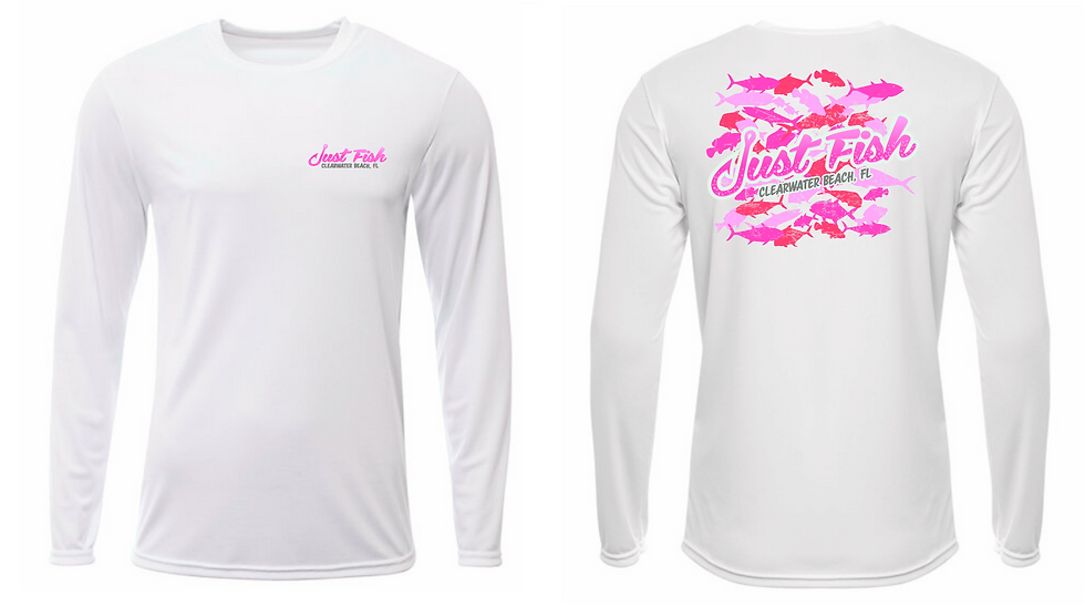 Thumbnail: Pink Just Fish Women's Long Sleeve Performance Fishing Shirt