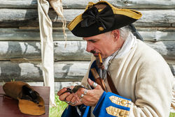 Soldiers visit Fort la Reine