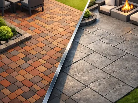 Brick Pavers vs Stamped Concrete