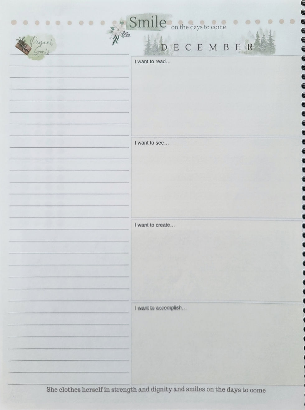 Thumbnail: planner example page