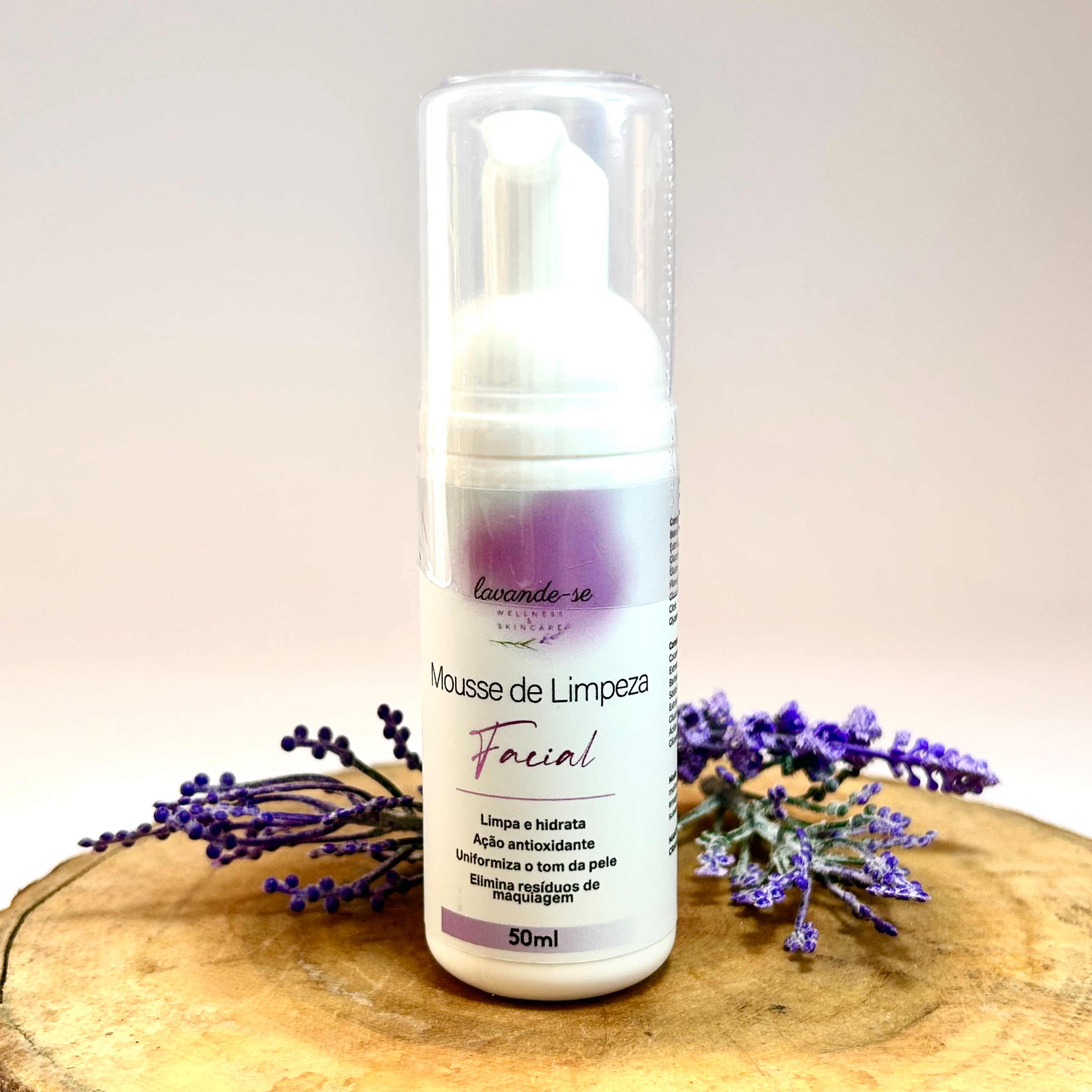 Mousse de limpeza facial