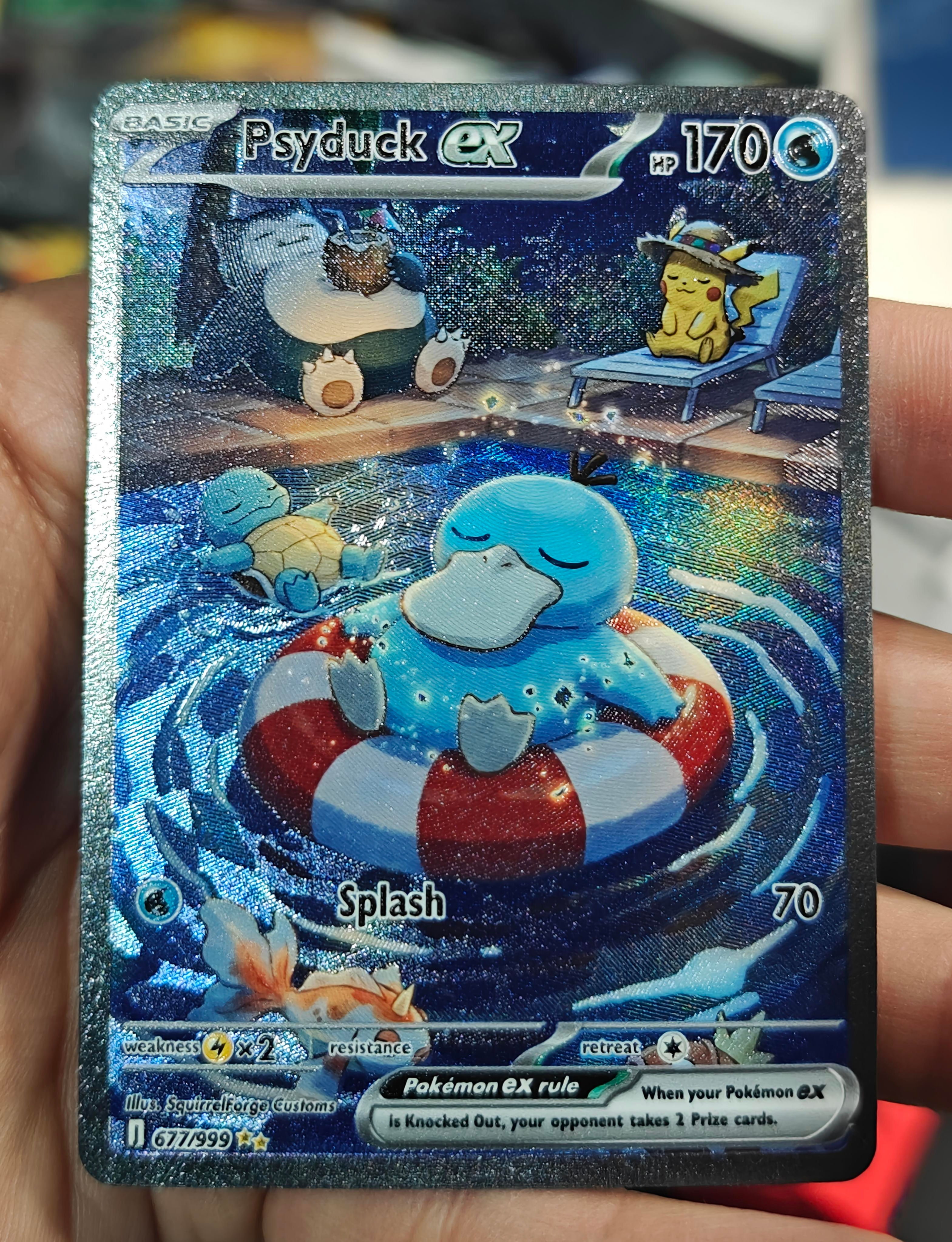 Summertime Shiny Psyduck ex - Ultra Premium Textured SIR Card