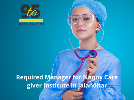Center Head cum Manager for Nanny Institute in Jalandhar Punjab