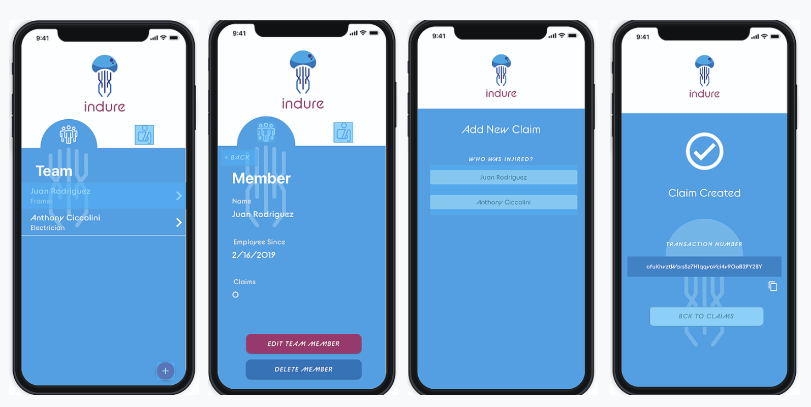 Indure Blockchian Application