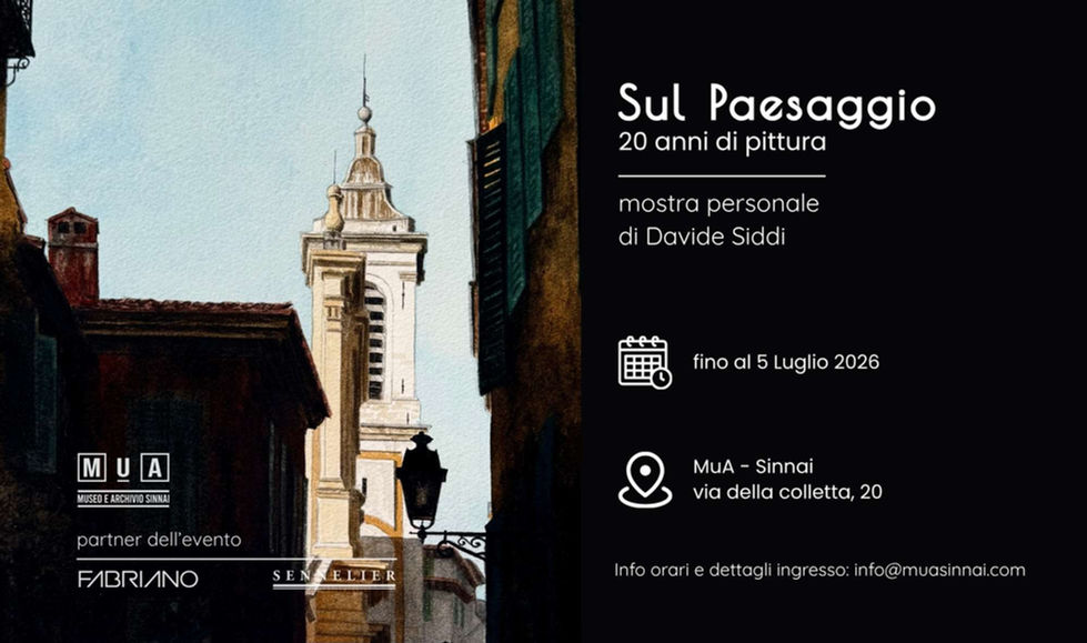 Locandina evento mostra sul paesaggio di davide siddi