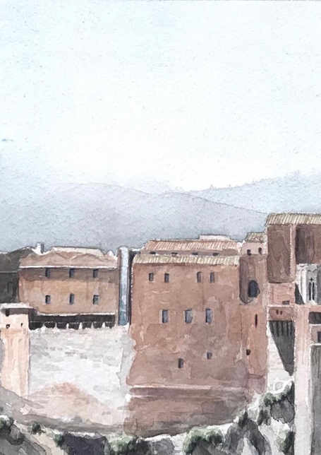 Cagliari acquerello su commissione