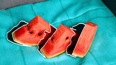 Ombra sulle fette di anguria