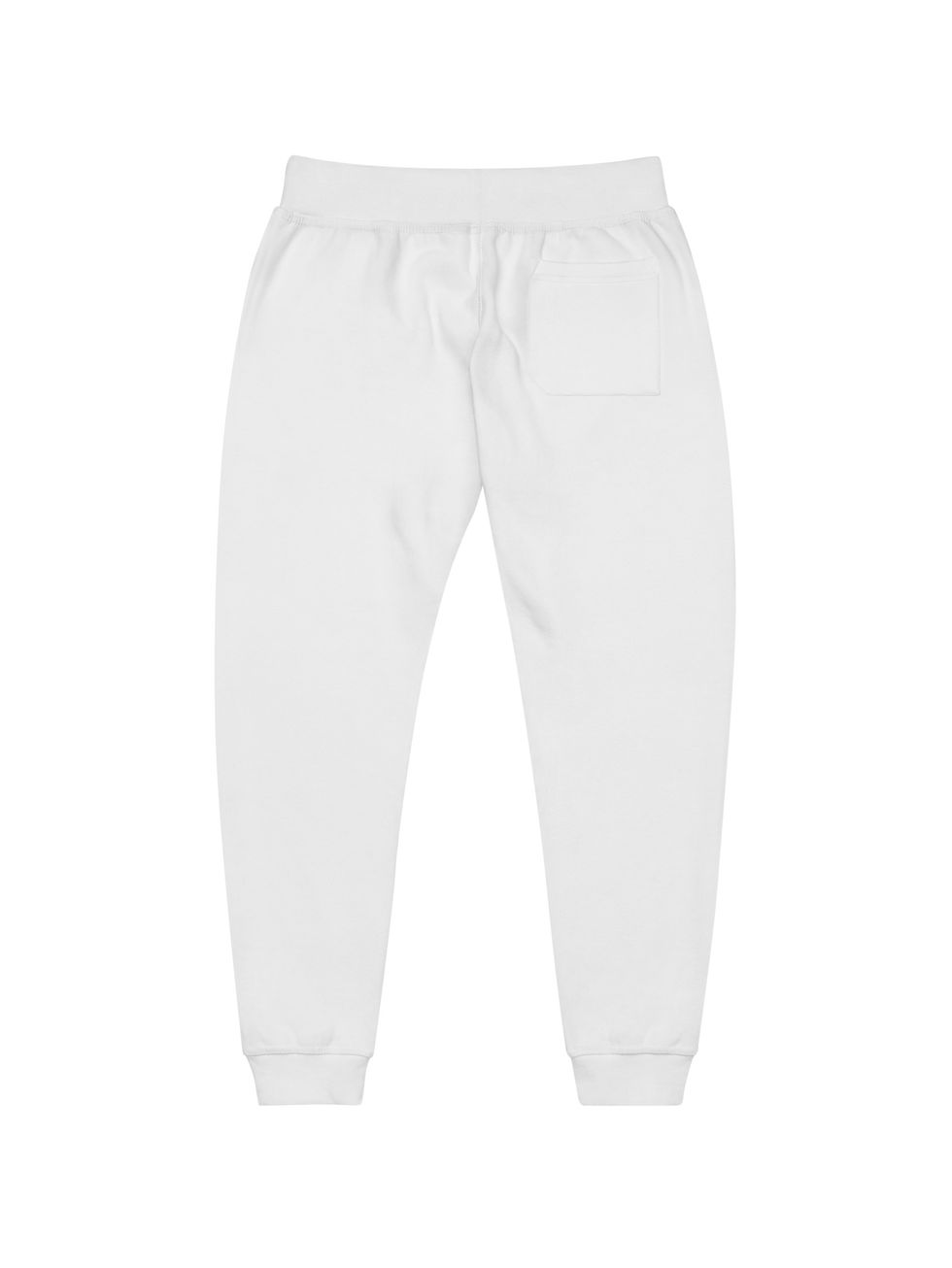 vue de dos du pantalon jogger molleton de Frenchborn en blanc