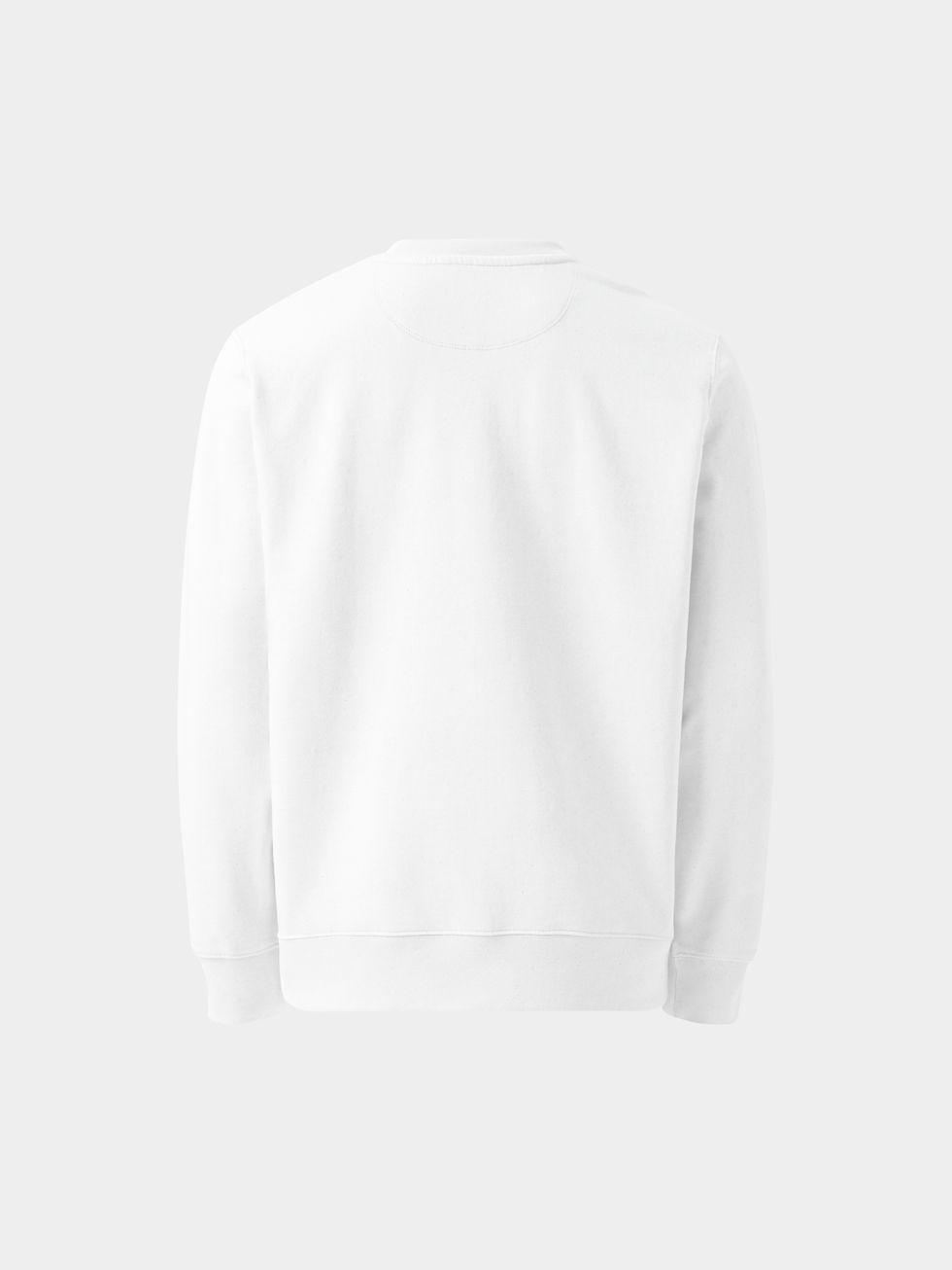 3D, de dos, sweatshirt blanc au logo Collectif Sportif devant, longueur classique