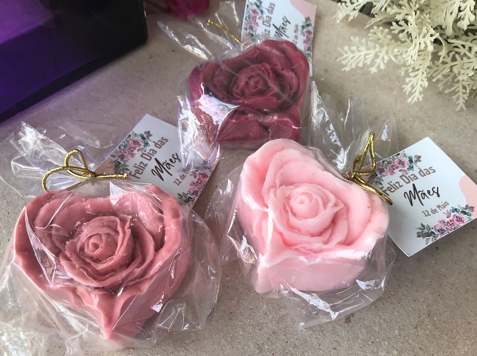 Miniatura: Lembrancinha Dia das Mães - Sabonete Coração Flor